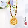 Colgante de Flor de Peonía Giratoria Oro de Arena de Vietnam Incrustado con Diamantes Latón con Forma Chapado en Oro Nuevo Estilo Chino Planta Flores Artístico Retro