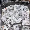 Libro de Pegatinas de Papel Recubierto Troquelado Yuxian, Serie Sueño Brumoso, 20 Hojas, Pegatinas de Fondo para Diario de Collage Retro Ligero
