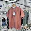 Camiseta Funcional Unissex para Outdoor, estilo Montanha, corte solto, com textura de escama de dragão, perfurada a laser, respirável, refrescante e de secagem rápida, manga curta