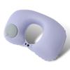 Almohada inflable en forma de U, automática, portátil, para viajes, cuello, avión, viajes al aire libre, Sanbao