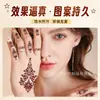 Pegatinas de tatuaje temporales florales a mano impermeables de encaje Hina rojo marrón transfronterizas India Medio Oriente venta caliente tatuaje de henna