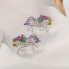 Joyería de moda europea y americana nuevo deseo Amazon AliExpress ebay color popular pendientes de botón poni unicornio para mujer