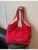 Bolso Texturizado Estilo Coreano Transfronterizo Estilo Perezoso 2025 Nuevo Gran Capacidad Casual Invierno Rayado Bordado Bolso de Hombro