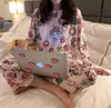 Nuevo 2024 Estilo Coreano Estilo Ins Pijama Delgado Manga Larga Pantalones Mujeres Suelto Dibujos Animados Estilo Coreano Ropa de Casa Traje