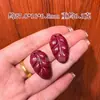 Pendente Natural de Alta Concentração Areia Roxa Dourada Galho Dourado Folha de Jade Verde Feijão Verde Ruyi Pingente de Cinnabar para Homens e Mulheres