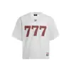 Camiseta Transparente de Malla Estilo Deportivo Retro Americano con Estampado Digital de Manga Corta para Hombre, Holgada, Cuello en V, Transpirable