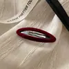 Presilha de cabelo com flocado, estilo coreano, minimalista, sem costura, para mulheres, presilha lateral, com estética sofisticada e vintage, adequada para franja, presilha de cabelo de veludo