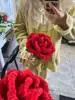 (Entrega de Producto Terminado) Palo retorcido extra grande gigante rosa boda boda flor hecha a mano cumpleaños aniversario