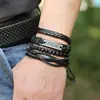 Pulseiras de Couro Trançado Retro Novas Europeias e Americanas Conjunto de Combinação DIY Acessórios de Couro Fonte de Fornecimento de E-commerce Transfronteiriço