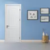 Venta Directa de Fábrica en Nanjing Venta al por Mayor Puerta de Material de Pintura Compuesto de Madera Maciza con Marco de Puerta Puerta de Madera para Interiores Personalizada Según Planos