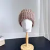 Hilo de Nieve Especial Transfronterizo Lana Gruesa Gorro de Lana Hombres Mujeres Pareja Estilo Otoño Invierno Gorro Tejido Estilo Coreano Gorro Perezoso con Borde Enrollado