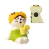 Ímã de Geladeira Gato Fofo Estilo Japonês Ins Alto Valor Magnético 3D Pão Assando Bolo Decoração de Cozinha Metabo