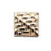 Simples All-Match Quadrado Tecido Francês Botão De Metal Cardigan De Malha Decorativo Fivela Gola Botão Top Camisa Botão