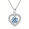 Collar con Colgante de Corazón de Plata de Ley S925 con Piedra de Nacimiento Doce Estilos Europeo y Americano Versátil Cadena Clavícula Corazón Nicho de Amazon