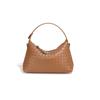 2026 Nova Bolsa de Couro Acolchoada Estilo Bolinho de Massa Artesanal Bolsa de Mão Tecida Bolsa de Ombro Transversal Moda Bolsa Feminina de Couro Genuíno