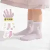 Novedades de Verano Serie Linda Patrón de Dibujos Animados Conejito Arcoíris Tema Calcetines Dulces de Malla Fresca Ultrafinos