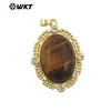 WT-P1985 Exquisitos Pendientes Clásicos con Forma de Huevo de Ganso, Recorte de Turquesa y Lapislázuli, con Circonitas de Oro de 18k, Colgantes para Mujeres, Joyería