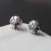 Nafuge joyería de plata al por mayor vintage calavera plata de ley 925 pendientes de botón para hombre punk joyería de oído de plata tailandesa