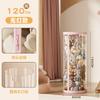Barril de Armazenamento de Bonecas Brinquedo de Pelúcia Boneca Fantoche Crianças Boneca Grande Zíper Transparente Cesta Barril de Armazenamento Cilindro Artefato