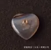 Pedra Bruta de Cristal Natural 2cm Formato de Coração Cravejado com Diamante Zircônia Safira Ametista Pedra Preciosa Acessórios para Joias DIY