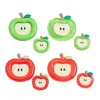 Brinquedos de Comida de Maçã Desenho Animado Fofo Feito à Mão Acessórios DIY Cola de Creme Resina Peças Pequenas Fivela de Sapato Crocs Materiais