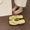 Chanclas de Clip-in con Plataforma Gruesa Estilo Hada Famoso de Internet Combinan con Todo No Cansan el Pie Cuña Pequeña Estilo Francés Hermosas Chanclas para Mujer en Verano