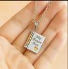 Collar con colgante de acero de titanio con letras de amor para chicas, estilo transfronterizo, con apertura para parejas, estilo nuevo, con personalidad y temperamento, cadena de clavícula.