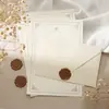 Sobre con patrón de árbol en rosa, blanco, amarillo, rojo y naranja, invitación de carta estilo vintage, set de sobre para carta con sello de lacre transfronterizo