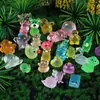 Resina luminosa animalitos tridimensionales lindos transparentes caricatura mixta micro paisajismo adornos para coche accesorios de joyería diy