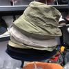 Chapéu Bucket de Algodão para Mulheres, Estilo Hepburn, Aba Longa na Frente e Curta Atrás, Chapéu de Sol Artístico Estilo Coreano com Detalhes Metálicos, Versão Fina