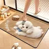 Tapete de Chão de Lama Diatomácea Estilo Coreano 3D Imitação de Pelúcia Fofo para Pet Banheiro Tapete Absorvente Secagem Rápida Antiderrapante Tapete de Chão para Banheiro