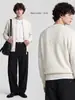 Ropa de hombre APO Suéter cárdigan de lujo transfronterizo para hombre, corte relajado, estilo "old money", tejido de punto holgado y versátil de manga larga