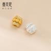 Pulseira de Prata 925 Esterlina Banhada a Ouro com Contas Espaçadoras Passepartout de 10mm com Pedras Soltas Finamente Incrustadas e Material de Corda Feito à Mão com Q1182