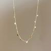Cadena de suéter de ojo de tigre natural de imitación Maillard para mujer, cadena de cuello de estilo retro de otoño e invierno 2024, nuevo collar de alta gama