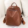 Mochila para Mujer 2022 Nueva Moda Trendy Color Sólido PU Trendy Mochila Pequeña Simple para Mujer Viaje Mochila Pequeña para Mujer