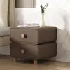Estilo madera maciza, moderno y lujoso, mesita de noche pequeña creativa 2022, color crema, alternativa de alta gama a la mesita de noche minimalista moderna