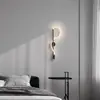 Lámpara de Pared de Silicona con Líneas Modernas Minimalistas de Lujo Ligero, Lámpara de Noche Nórdica Simple y Creativa para Dormitorio