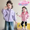 Chaqueta para Niña 2026 Primavera y Otoño Nueva Chaqueta Impermeable con Cremallera para Niños Top de Otoño para Bebé Conjunto Deportivo de Otoño