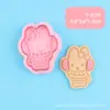 Série Coelho Miffy Estilo Pizza Durian Simulação DIY Cortador de Carimbo para Biscoito Design Tridimensional Tipo Pressionar Assar