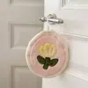 Flores de Tulipa em Desenho Animado, Macio e Absorvente, Não Desbota Facilmente, Toalha de Mão Pendurada em Fleece Coral Espesso para Banheiro e Cozinha