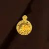 Nuevo Colgante de Pedrería Estilo Chino Flor de Peonía Disco Triturado Bañado en Oro Cadena para Clavícula Tendencia Nacional Hueca para Mujer Venta al por Mayor