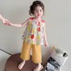 Conjunto Floral con Lazo para Niñas Verano 2026 Nueva Moda Súper Lindo Elegante Conjunto de Dos Piezas de Verano para Bebés