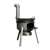 Fogão a Lenha Rústico para Uso Doméstico, Fogão a Lenha Portátil Extra Grande para Exterior, Modelo Novo Fogão Integrado Forjado a Prensagem