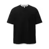 Camiseta de Manga Curta Listrada Falsa Duas Peças com Tecido Waffle para Homens, Design Solto de Verão, Marca de Moda Urbana, Top Gola Redonda Color-Blocking