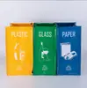 Saco de Lixo Personalizado de PP com Velcro Autoadesivo Impressão Colorida Saco Tecido Laminado Bolsa de Combinação Três Peças