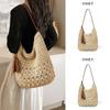 Bolsas 2026 Novo Estilo Bolsa Feminina Verão Vazada Franja Palha Bolsa Tote Versátil Bolsa de Praia para Férias