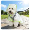 Capa de Chuva Transparente à Prova d'Água para Cães de Grande Porte, Poncho Impermeável, Roupa para Cães de Porte Médio e Grande, Capa de Proteção contra Chuva, Especial para Proteção da Barriga