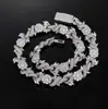 Colar de Flor Trepadeira em Oito Europeu e Americano Tendência Prata S925 Incrustado Moissanite Personalidade da Moda Nicho Colar Cubano