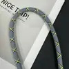 Corda trançada personalizada de 8mm 150cm corda única 97 cores em estoque Corda de poliéster para DIY feita à mão Cordão anti-perda resistente ao desgaste