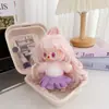 Conjunto de ropa para muñeca Labubu de barbería vintage, compatible con la 1ª, 2ª y 3ª generación de Labubu, incluye falda plisada de repuesto